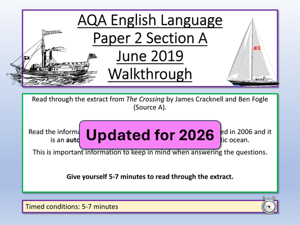 AQA English Language Paper 2 June 2019 Walkthrough – EnglishGCSE.co.uk