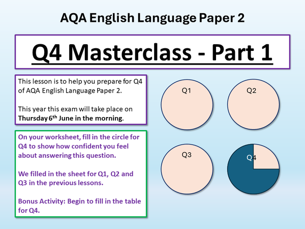 aqa gcse english language paper 2 question 4 structure