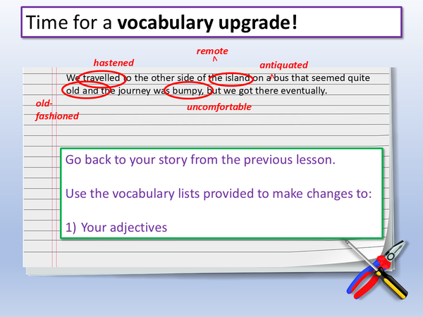 AQA English Language Paper 1 Q5/Section B Creative Writing Vocabulary ...