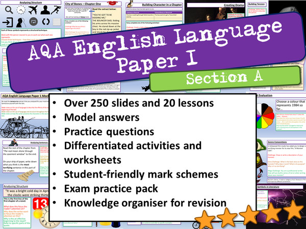 AQA English Language Paper 1 Section A Complete Unit – EnglishGCSE.co.uk