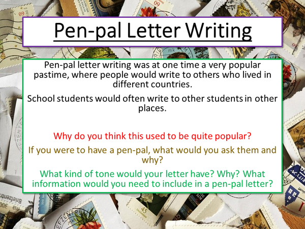 Pen pals for students deals