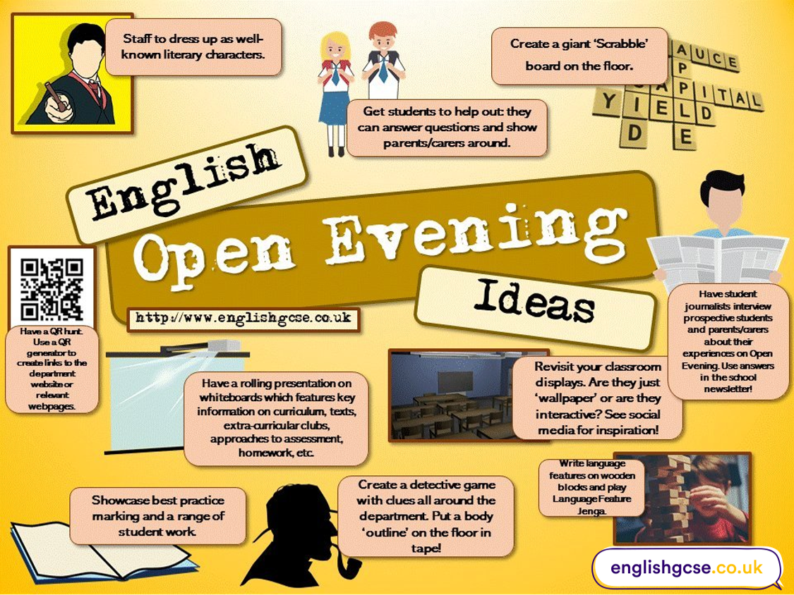 English Open Evening Ideas