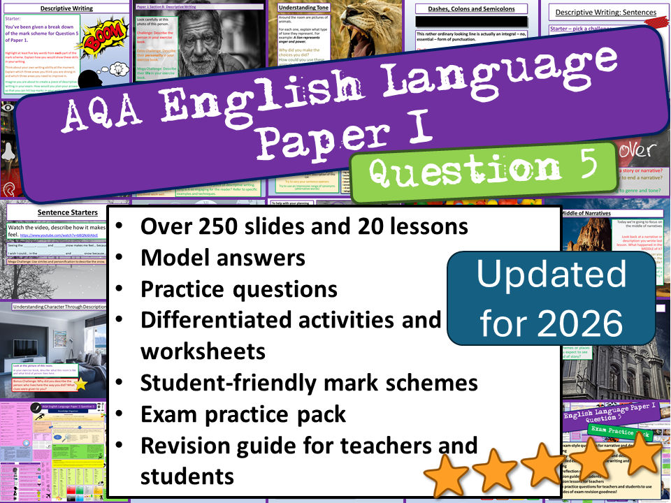 Aqa Gcse English Language Paper 1 Question 5 Model 960x720
