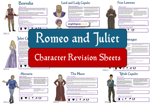 Romeo and Juliet Character Revision Sheets – EnglishGCSE.co.uk