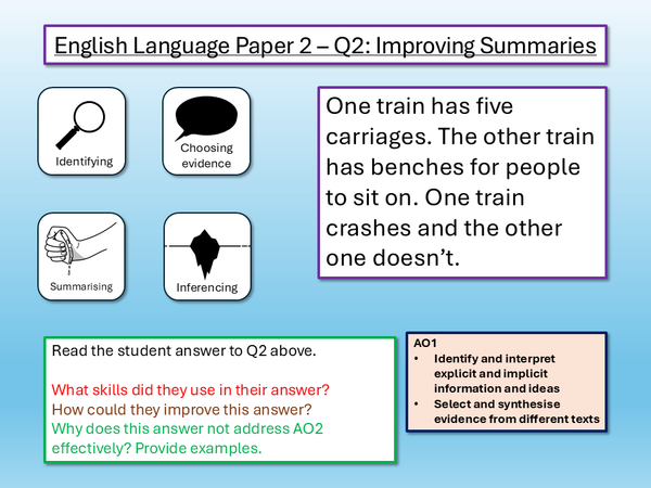 AQA English Language Paper 2 Section A Q2 Summary 2026 – EnglishGCSE.co.uk