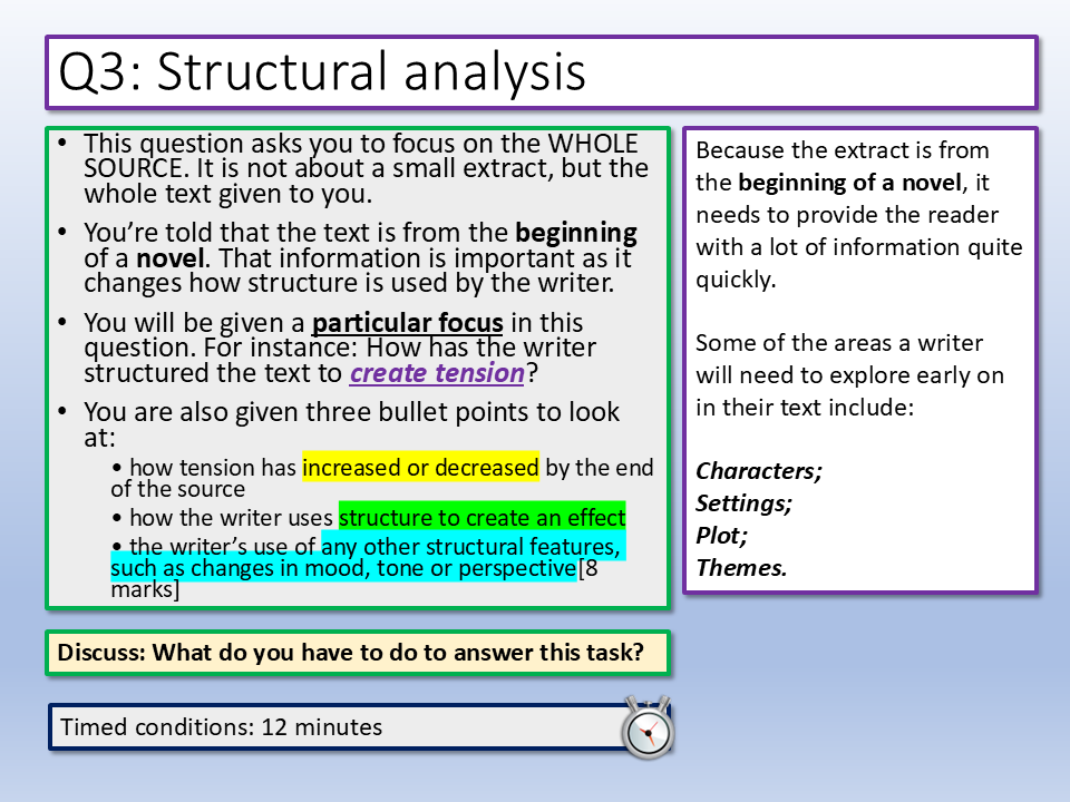 Question 3 Example AQA English Language Paper 1 Q3 Revision – EnglishGCSE.co.uk