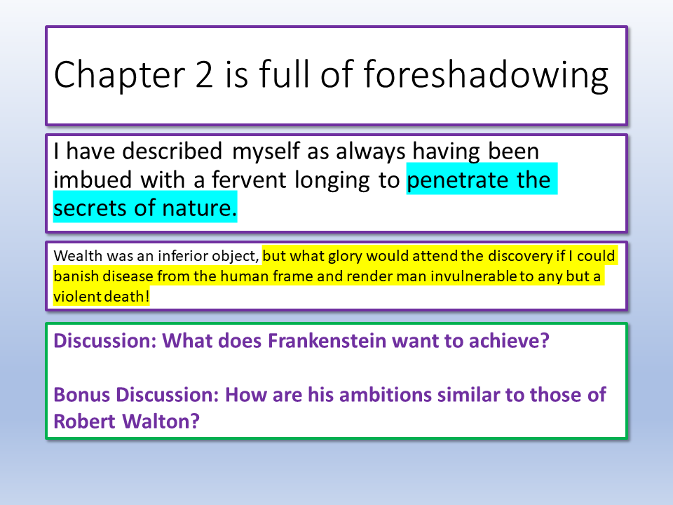 Frankenstein Chapter 3 EnglishGCSE.co.uk