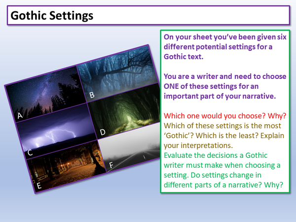 Questions Frankenstein Setting Frankenstein Setting – EnglishGCSE.co.uk