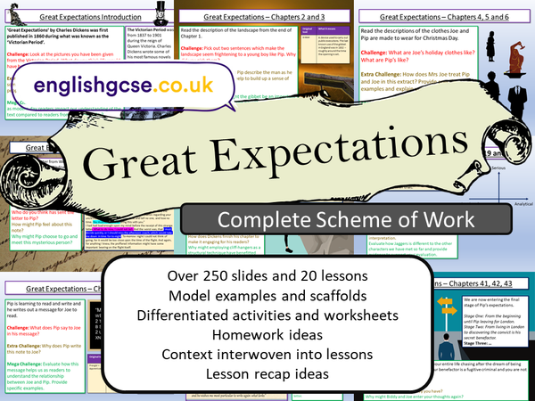 Great Expectations Complete Scheme of Work – EnglishGCSE.co.uk