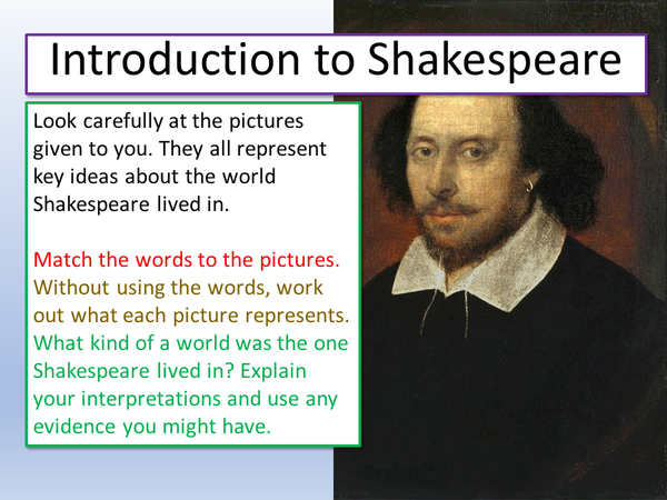 Shakespeare Introduction – EnglishGCSE.co.uk