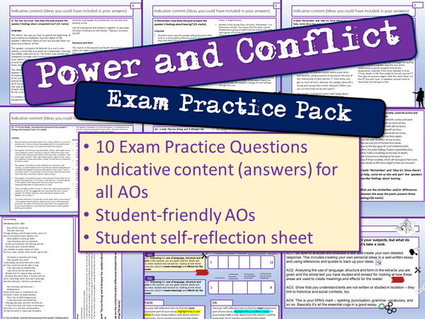 Power and Conflict Exam Practice Questions – EnglishGCSE.co.uk
