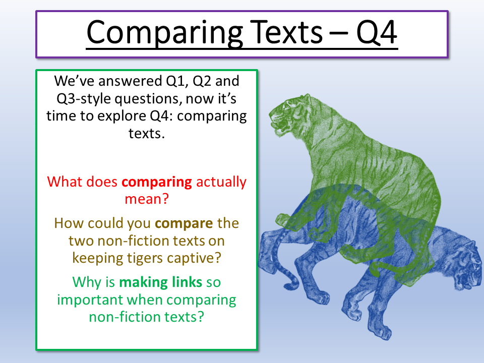 Comparing Text Gcse English Language Paper 2 Comparing – EnglishGCSE.co.uk