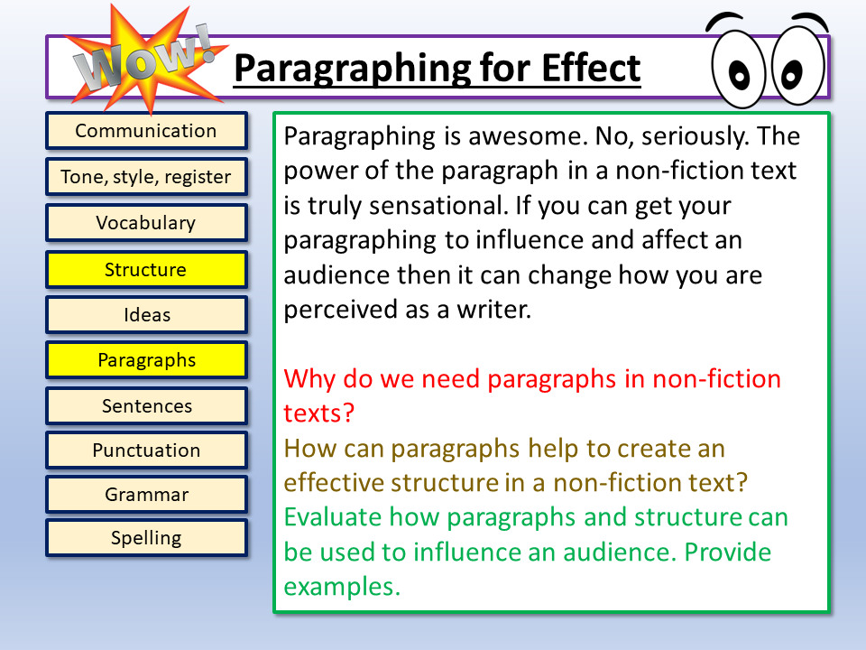 Non Fiction Writing Paragraphing For Effect EnglishGCSE co uk non-fiction-writing-paragraphing-for-effect-englishgcse-co-uk