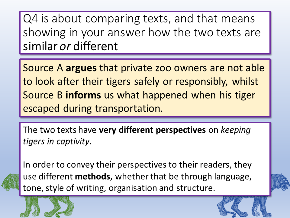 English Language Paper 2 Comparing – EnglishGCSE.co.uk