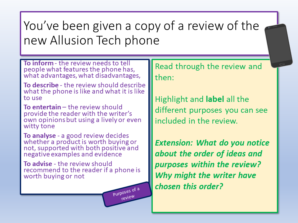 KS3 Review Writing – EnglishGCSE.co.uk