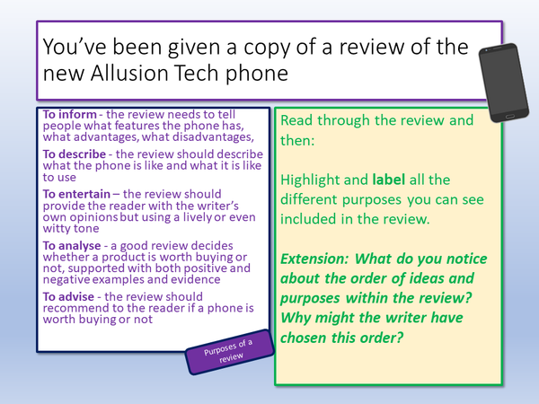 KS3 Review Writing – EnglishGCSE.co.uk